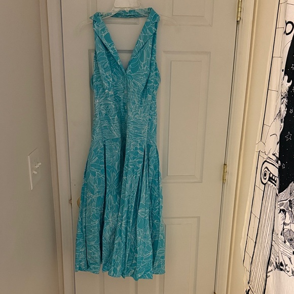 Liz Claiborne Dresses & Skirts - Liz Claiborne Teal Floral Midi Dress